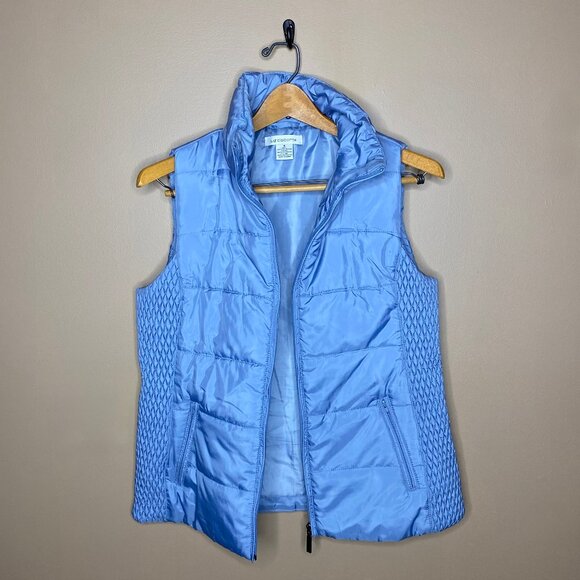 Bright Sky Blue Liz Claiborne Winter Weekend Puffer Vest - Picture 7 of 7